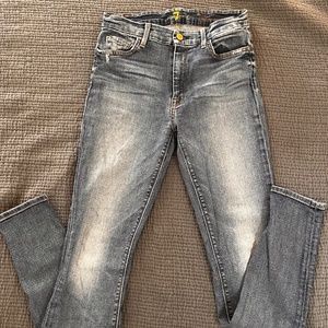 7 for All Mankind high waisted skinny jeans